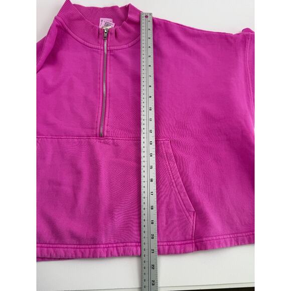 Victoria's Secret PINK Long Sleeve Half Zip Pink Sweatshirt w/Pockets Size XXL - Picture 11 of 15